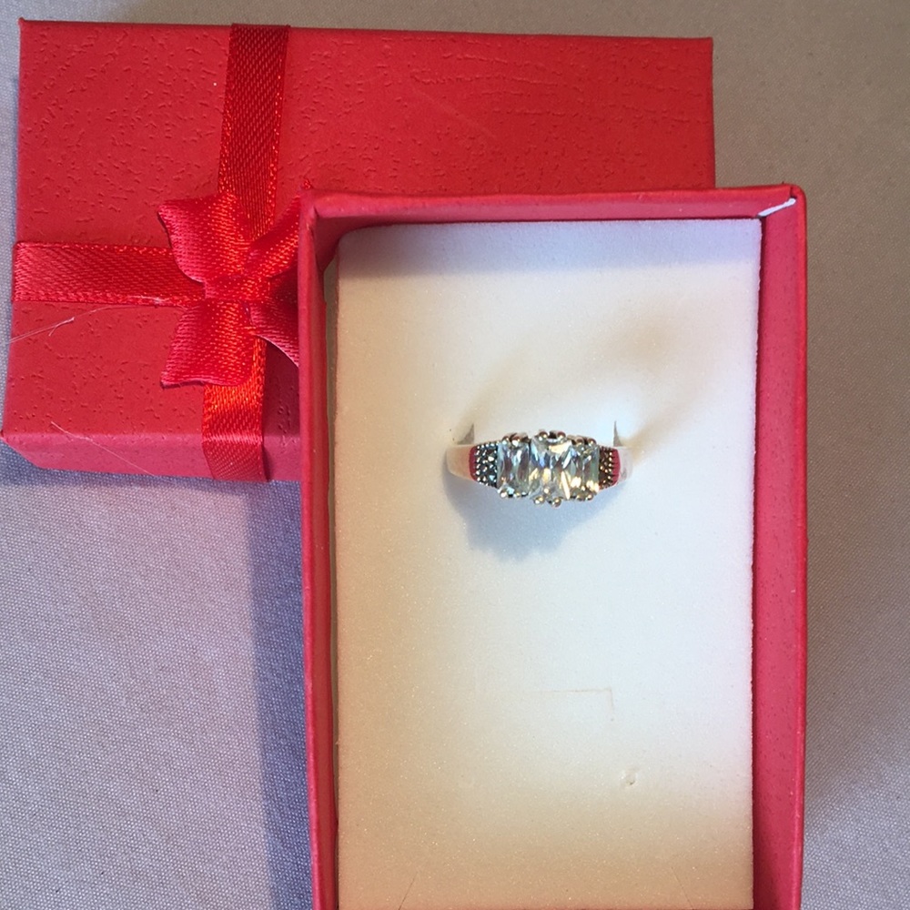 Sterling Silver and Cubic Zirconium Ring